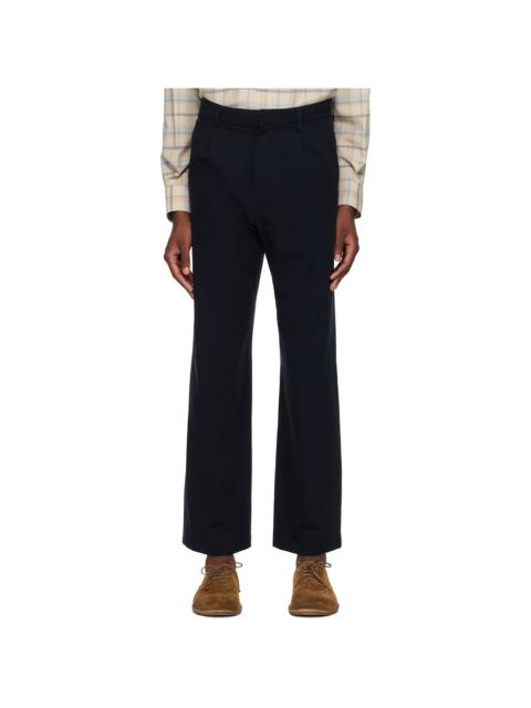 Navy Hard Twist Trousers