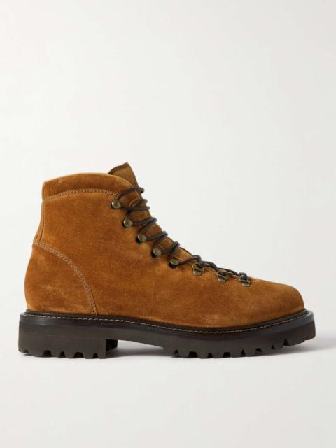 Shearling-Lined Suede Hiking Boots