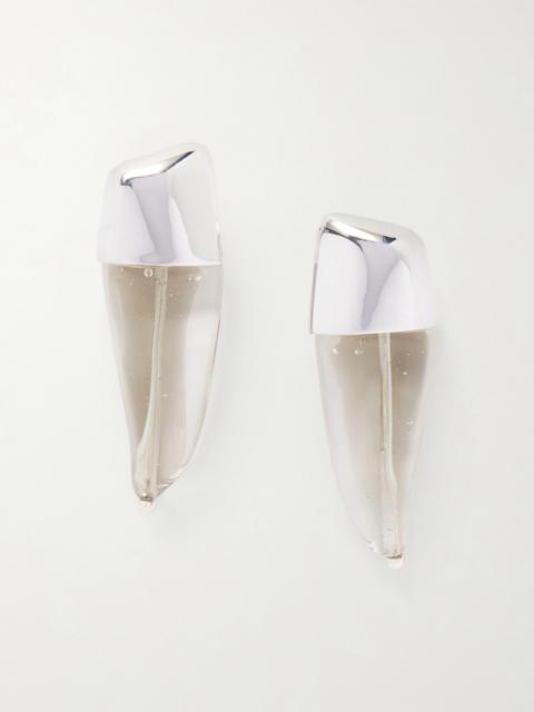 Bottega Veneta Silver-tone And Glass Earrings