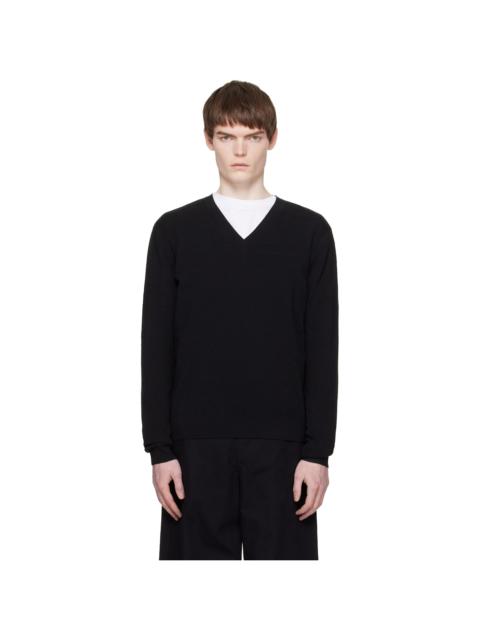 Dries Van Noten Black Pointelle Sweater