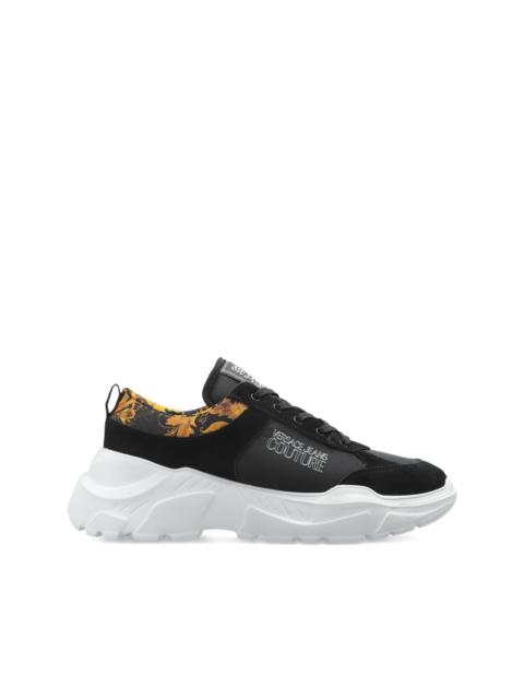 VERSACE JEANS COUTURE floral-panelled sneakers