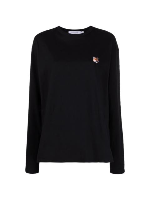 Maison Kitsuné embroidered-logo long-sleeve top