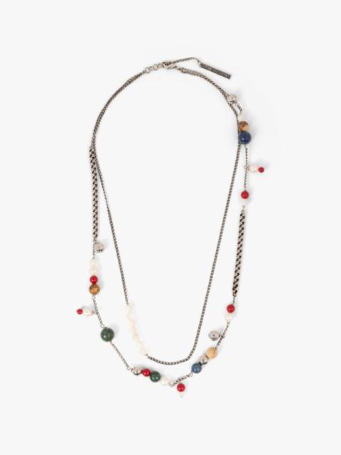 Dries Van Noten DOUBLE CHAIN CHARM NECKLACE