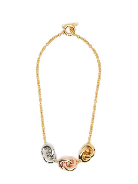 Loewe Donut trio link necklace in sterling silver