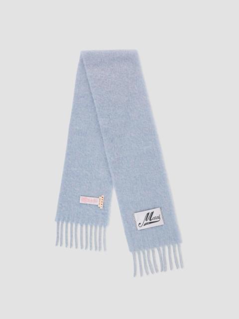 Marni Men's Alpaca Fringe-Trim Scarf - Iris Blue Melange