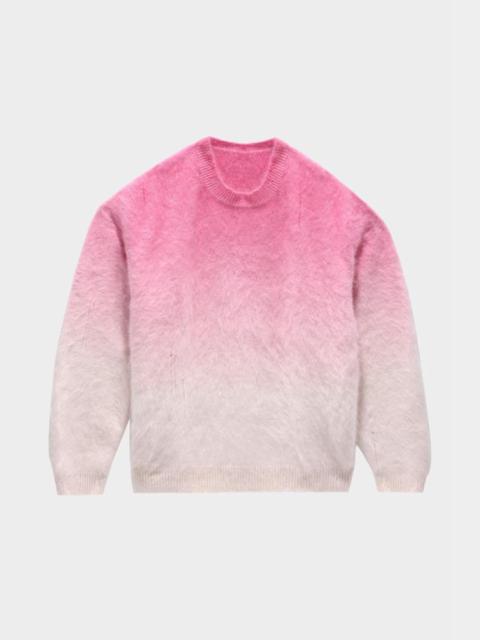 R13 JAPANESE BRUSHED CASHMERE DIP DYED SWEATER - PINK OMBRE | R13