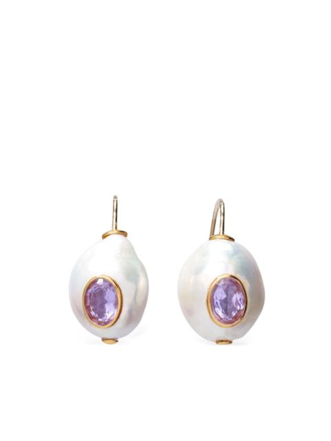 LIZZIE FORTUNATO pearl-embellishment earrings