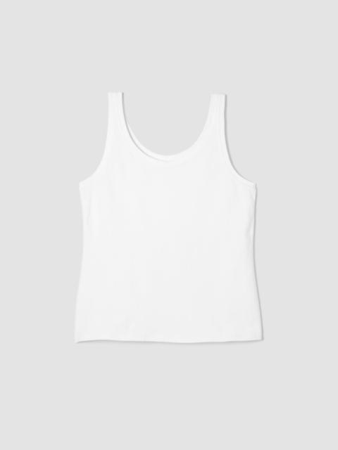 EILEEN FISHER Pima Cotton Stretch Jersey Scoop Neck Tank