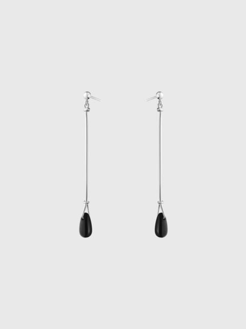 THE FOLD Sterling Silver And Black Agate Vivianna Torun Earrings