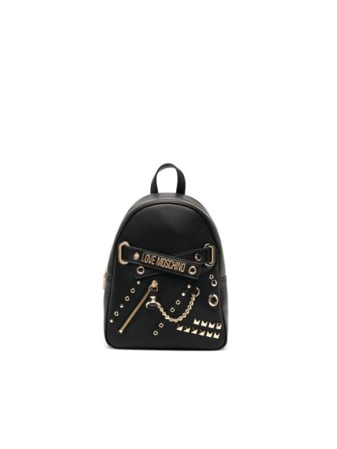 Moschino logo-lettering backpack