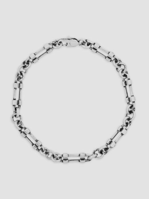 SAINT LAURENT Men's Bolt Chain Bracelet in Metal - Silver