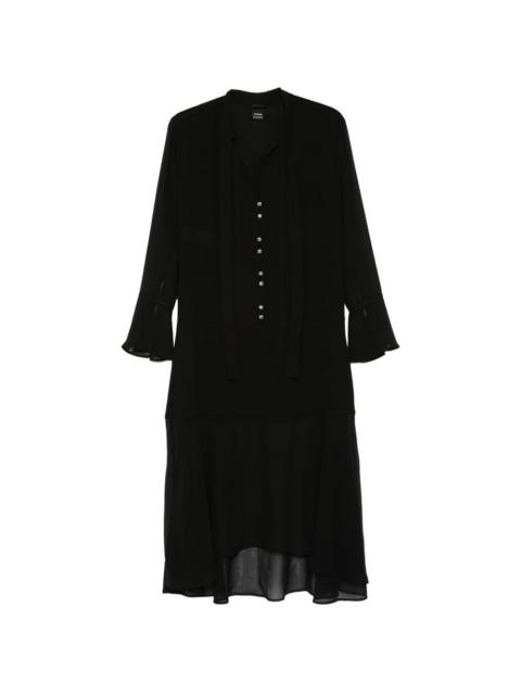 PINKO Georgette button front tie dress