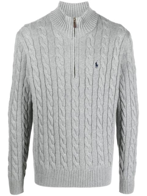 Polo Ralph Lauren cable-knit half-zip jumper