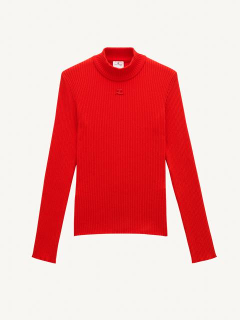 courrèges HIGH COLLAR JUMPER