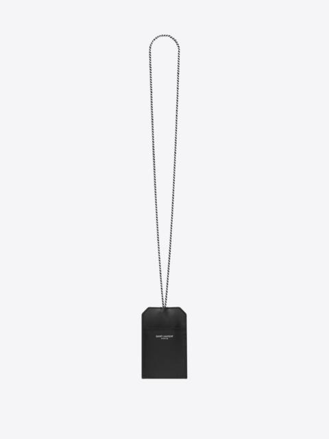 SAINT LAURENT saint laurent card case with chain in smooth leather