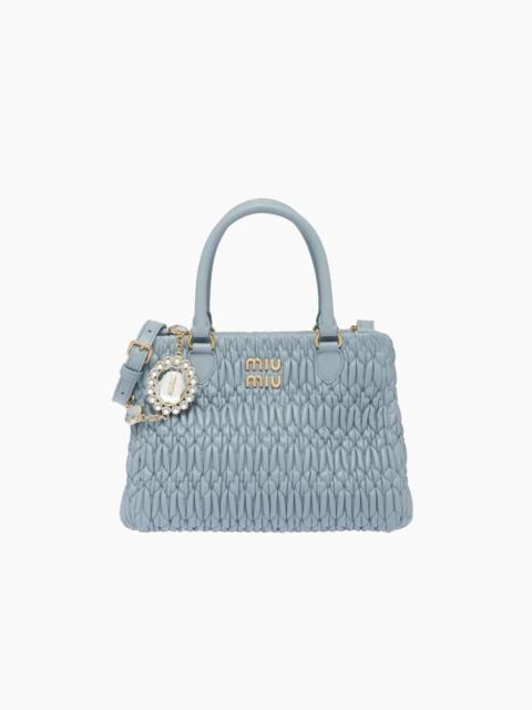 Miu Miu Miu Crystal nappa leather and crystal handbag