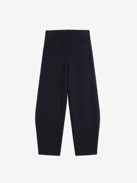 The Frankie Shop Enya Knit Barrel Leg Pants - Black