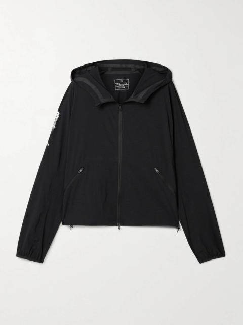 + Y-3 hooded printed stretch-ripstop jacket