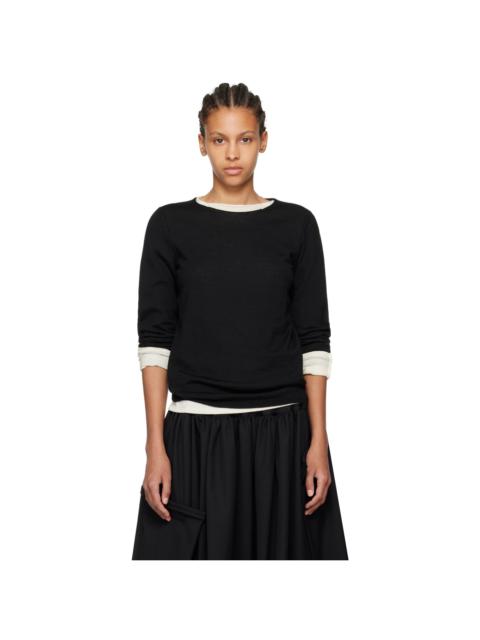 Black Rolled Edge Sweater