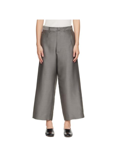UNDERCOVER Gray Wool Silk Trousers