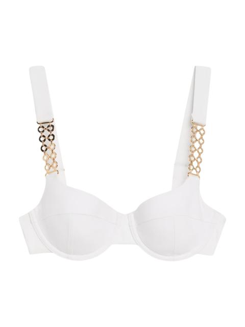 RAMY BROOK Women's Iryna Embellished Underwire Bikini Top - White