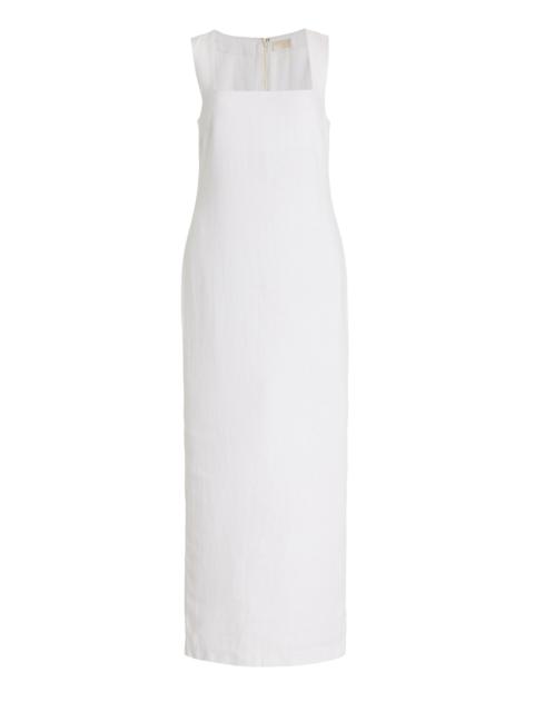 POSSE Alice Linen Maxi Dress white