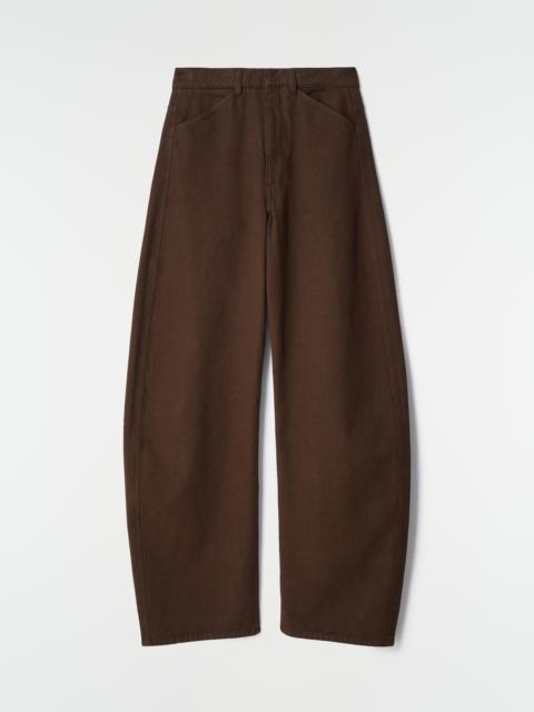 Lemaire HIGH WAISTED CURVED PANTS IN DYED HEAVY BROKEN TWILL