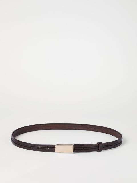 Brunello Cucinelli Leather belt with box-frame buckle