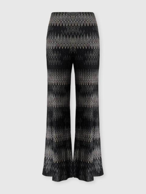 Missoni Viscose lamé chevron palazzo trousers