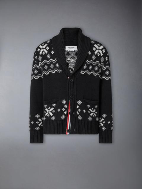 Thom Browne ICELANDIC FAIR ISLE CASHMERE CARDIGAN