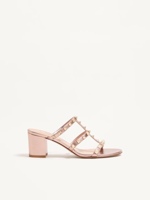 Valentino ROCKSTUD SLIDE SANDAL IN LAMINATED NAPPA 60MM