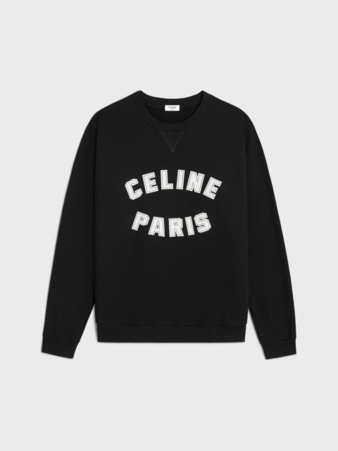 CELINE loose celine paris sweatshirt in cotton fleece