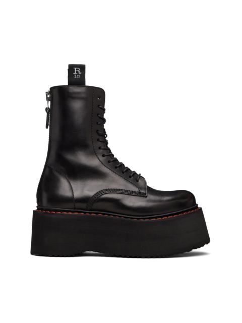 R13 Black Double Stack Boots