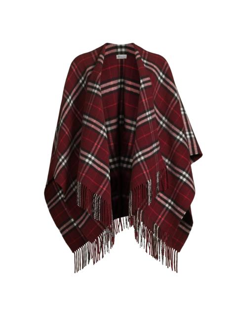 Burberry Women's Charlotte Check Wool-Cashmere Cape - Oxblood