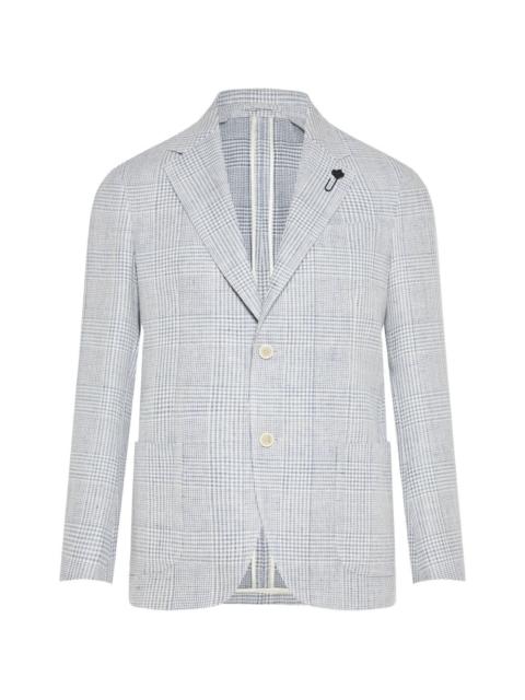 LARDINI checked single-breasted blazer
