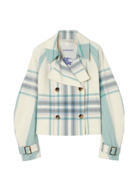 Burberry cropped check Ladybrook trench jacket​