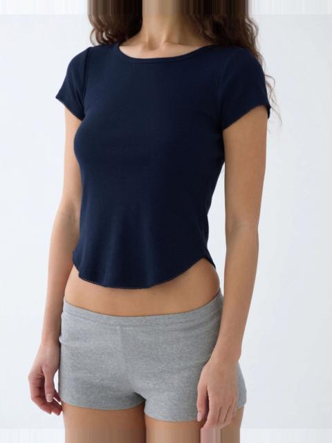 Cou Cou The Rina Tee: Navy Cotton Jersey