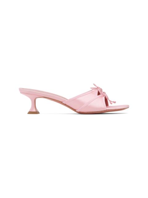 Amina Muaddi Pink Eleonora Slipper 45 Heeled Sandals