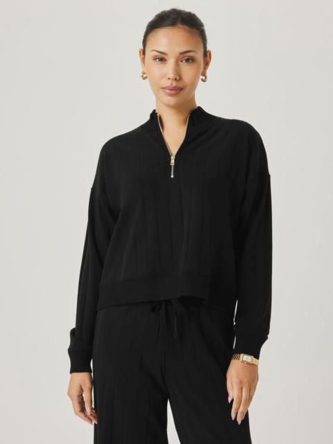Splendid Splendid x @Cellajaneblog Wide Rib Quarter Zip