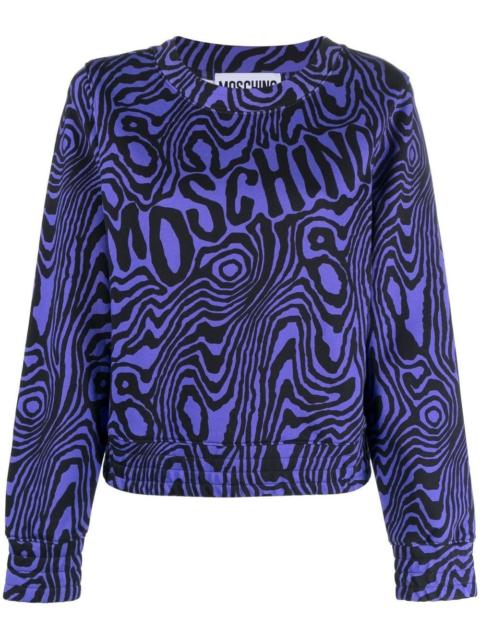 Moschino logo-print cotton sweatshirt