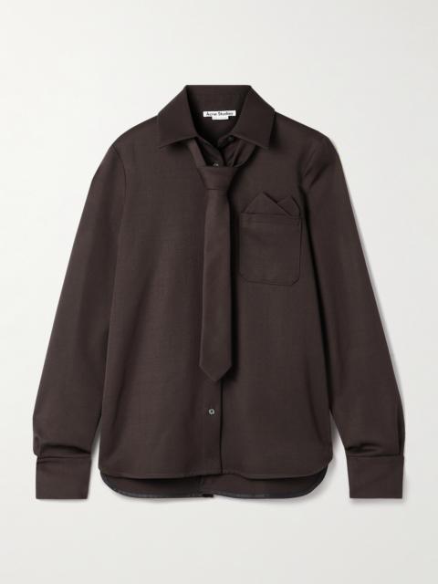 Acne Studios Tie-detailed Wool-twill Shirt