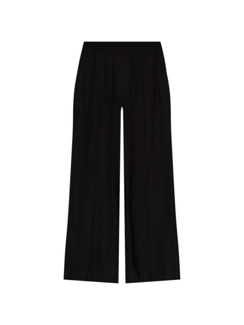 monogram-jacquard wide-leg trousers