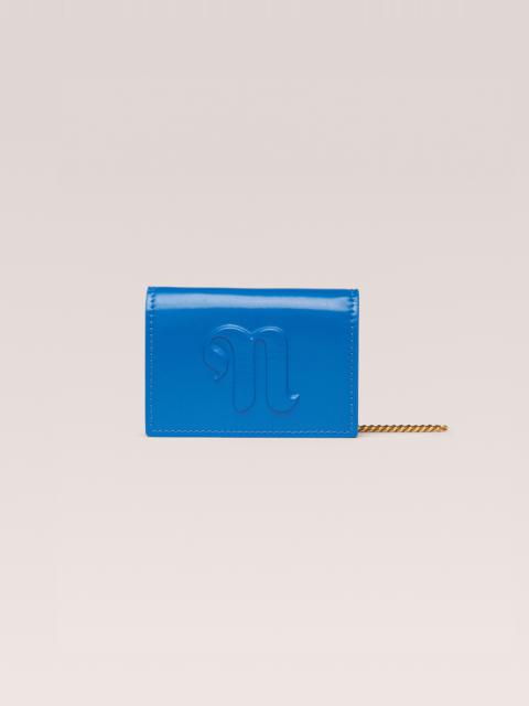 Nanushka KINGSLEY - Vegan patent leather card holder - Blue