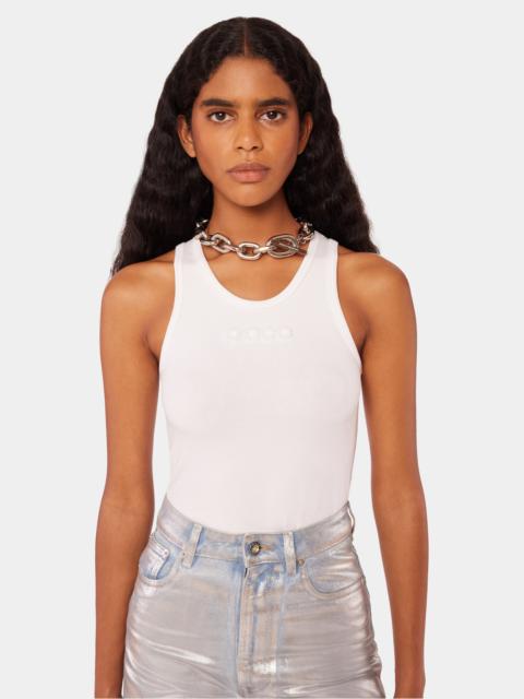 rabanne WHITE TANK TOP WITH PACO RABANNE LOGO