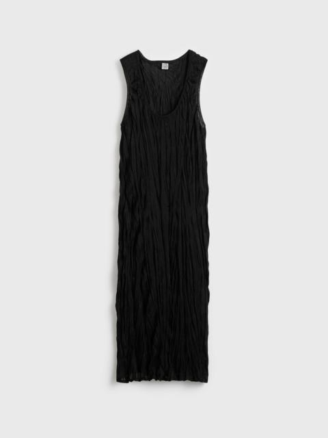 TOTEME Crinkled knit tank dress black
