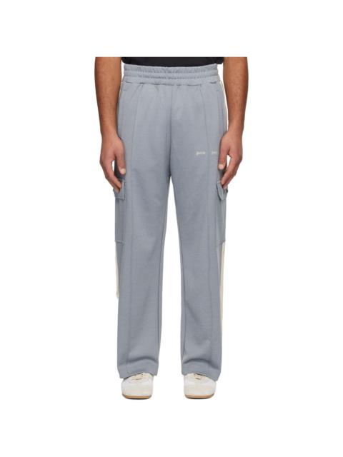 Palm Angels Gray Classic Logo Cargo Track Pants