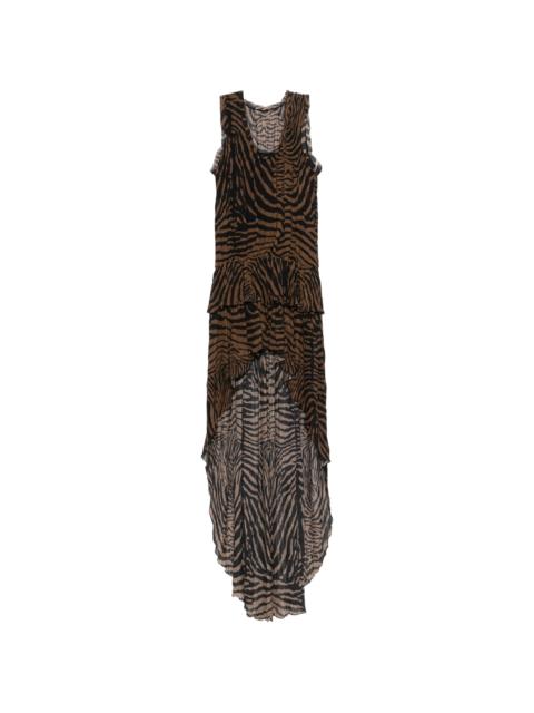 Blumarine Blumarine Ruffled Zebra-print Mini Dress