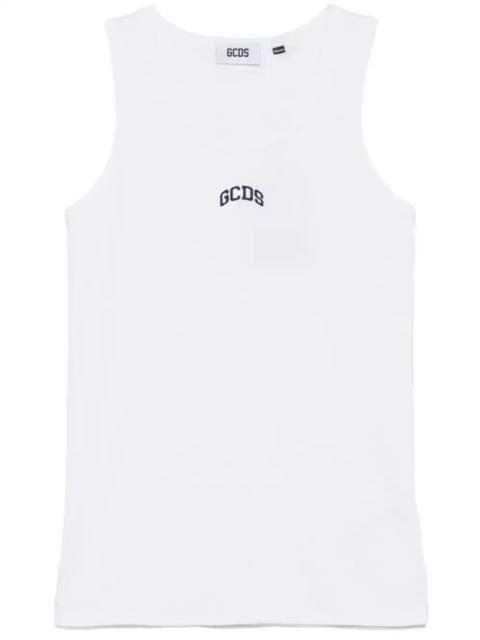 GCDS logo-embroidered tank top