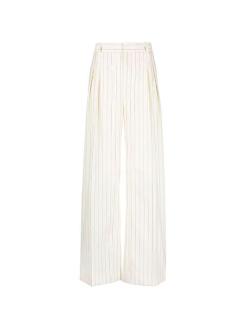 Jean Paul Gaultier lace-up pinstripe trousers
