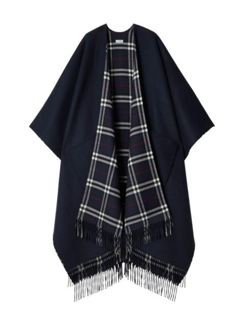 Burberry Check-pattern reversible cape